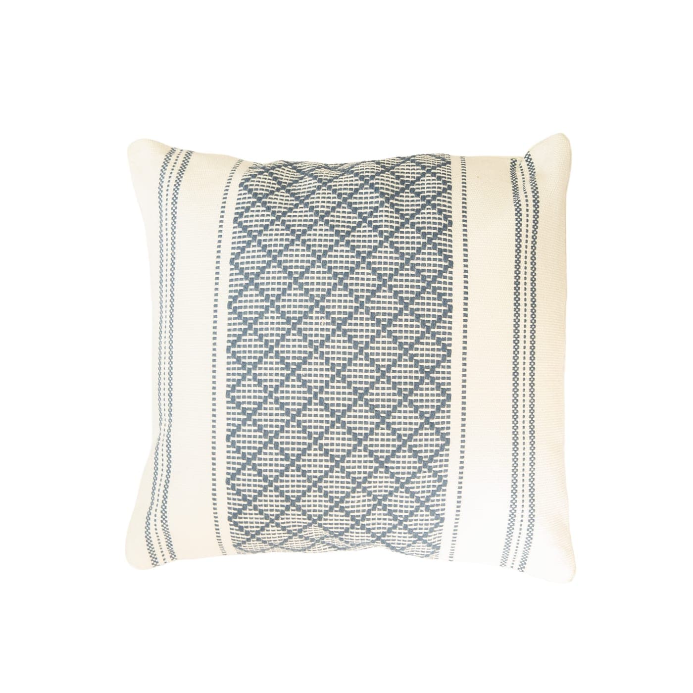 Coussin tissé losanges bleu — vue 2