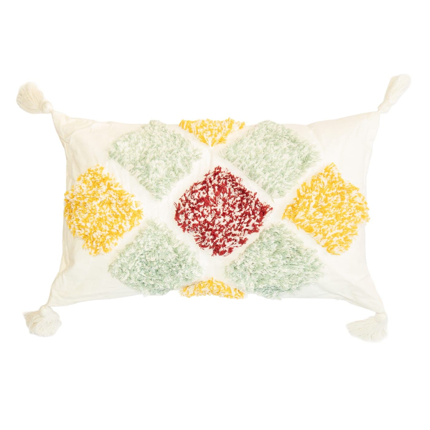 Coussin tufté multicolore à pompons — vue 2