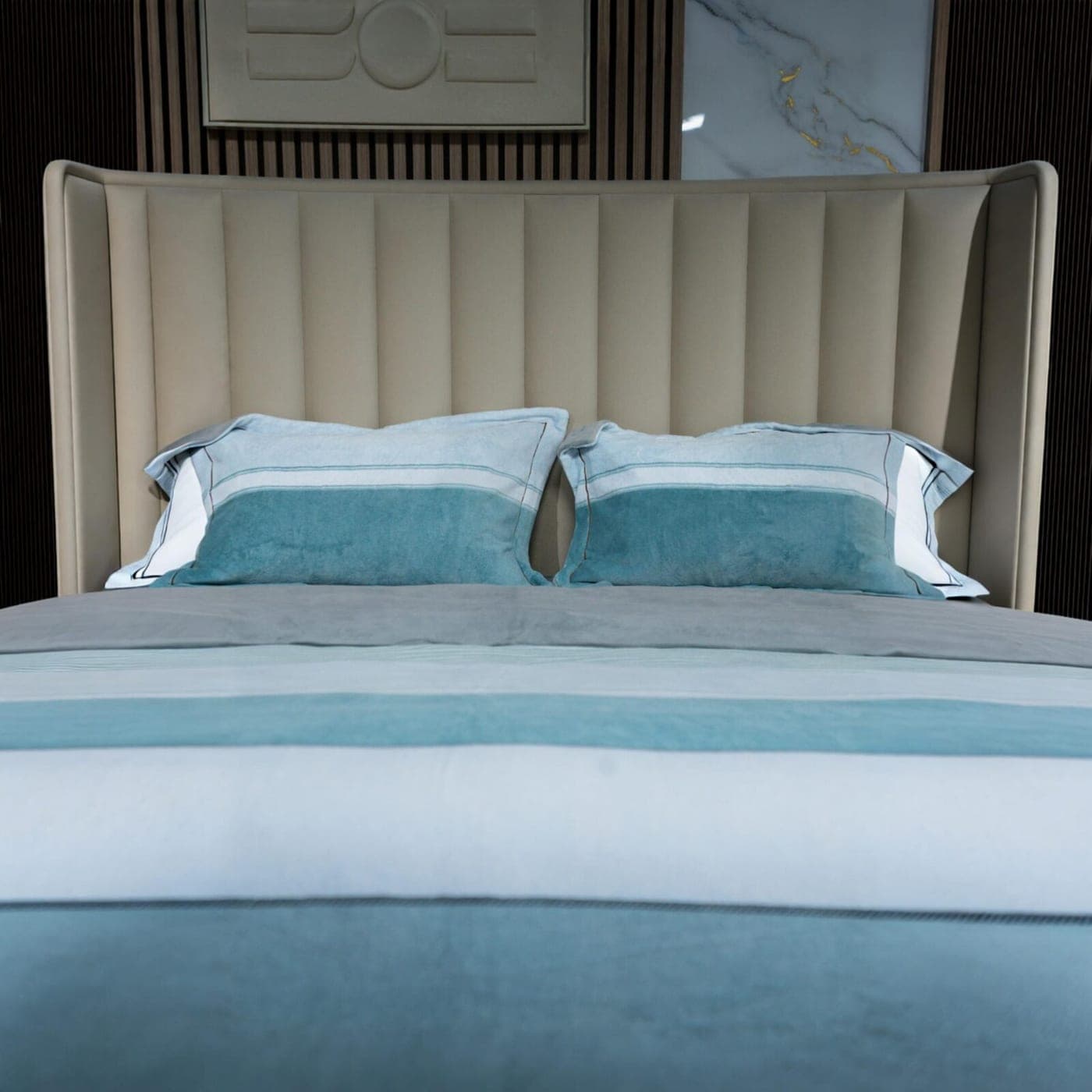 Motif Harmonie Azur — linge de maison belge