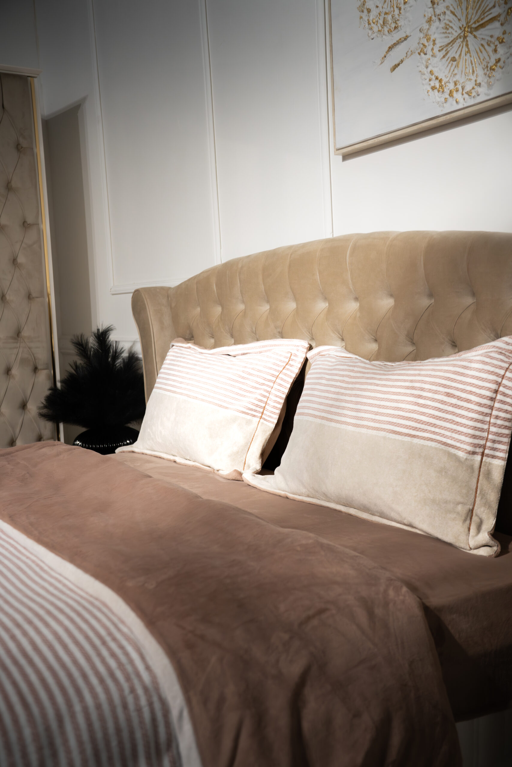 Rayures beige/marron clair et blanc cassé - Image 5